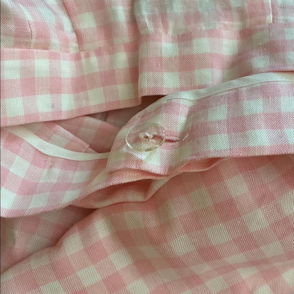 Sleeper Pink Gingham Maxi Wrap Skirt with Button Waist, small, NWOT - Picture 8 of 8